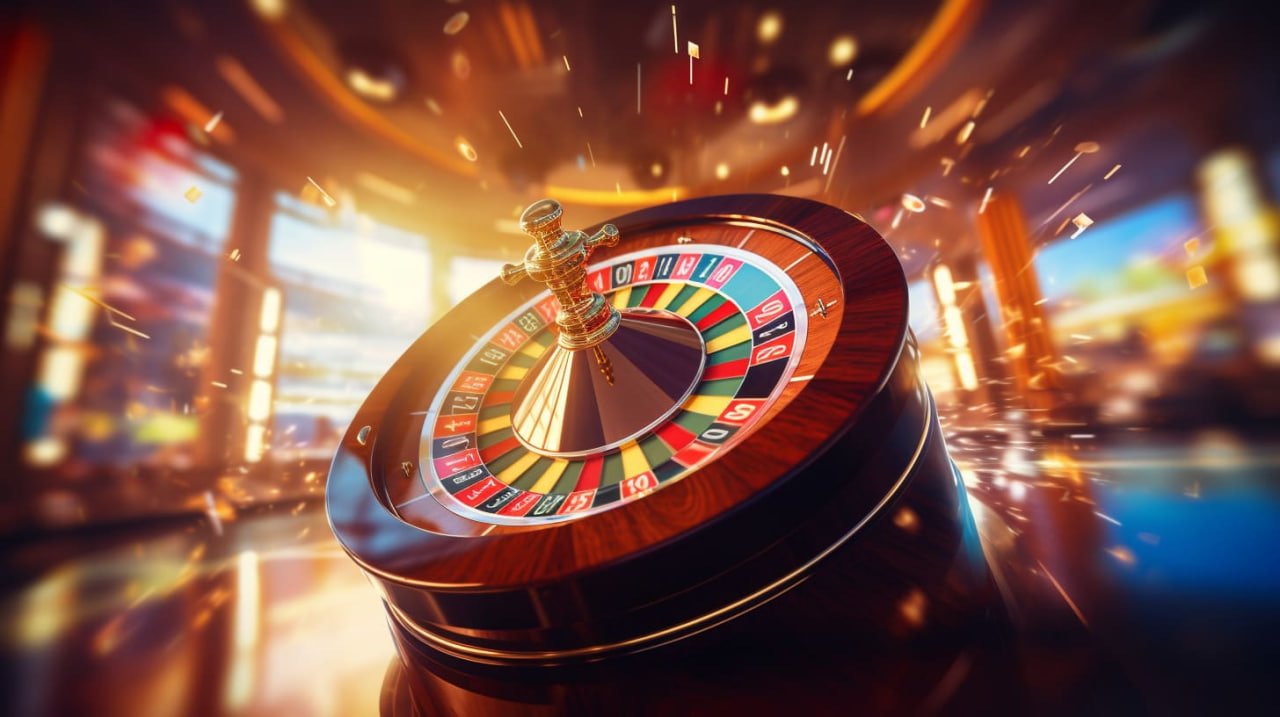 Close-up of Roulette wheel showing numbered pockets